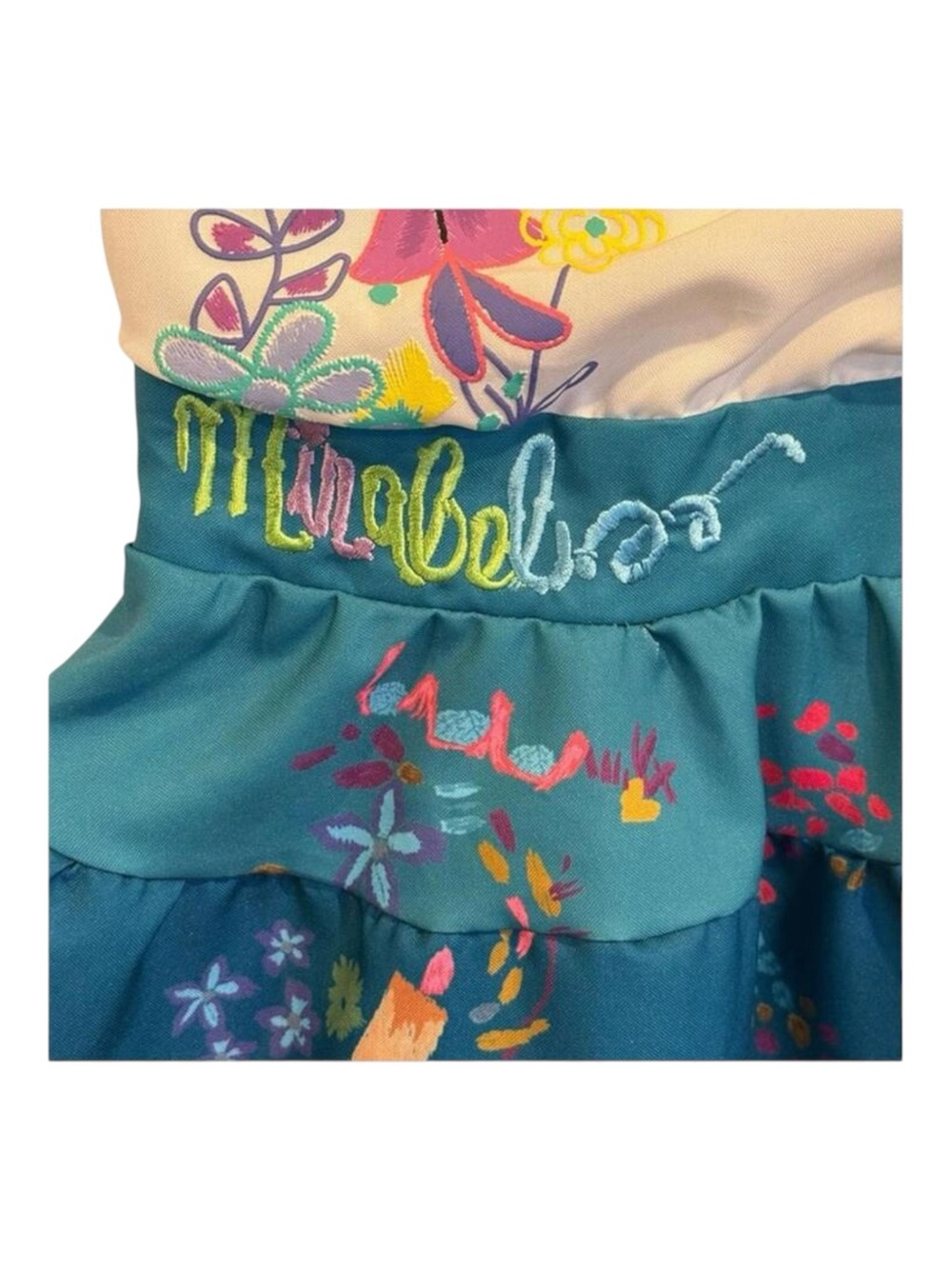 Disney 🝮 Encanto Mirabel Embroidery Halloween Costume 🝮 Butterflies Tassels 🝮 3T - Picture 7 of 16